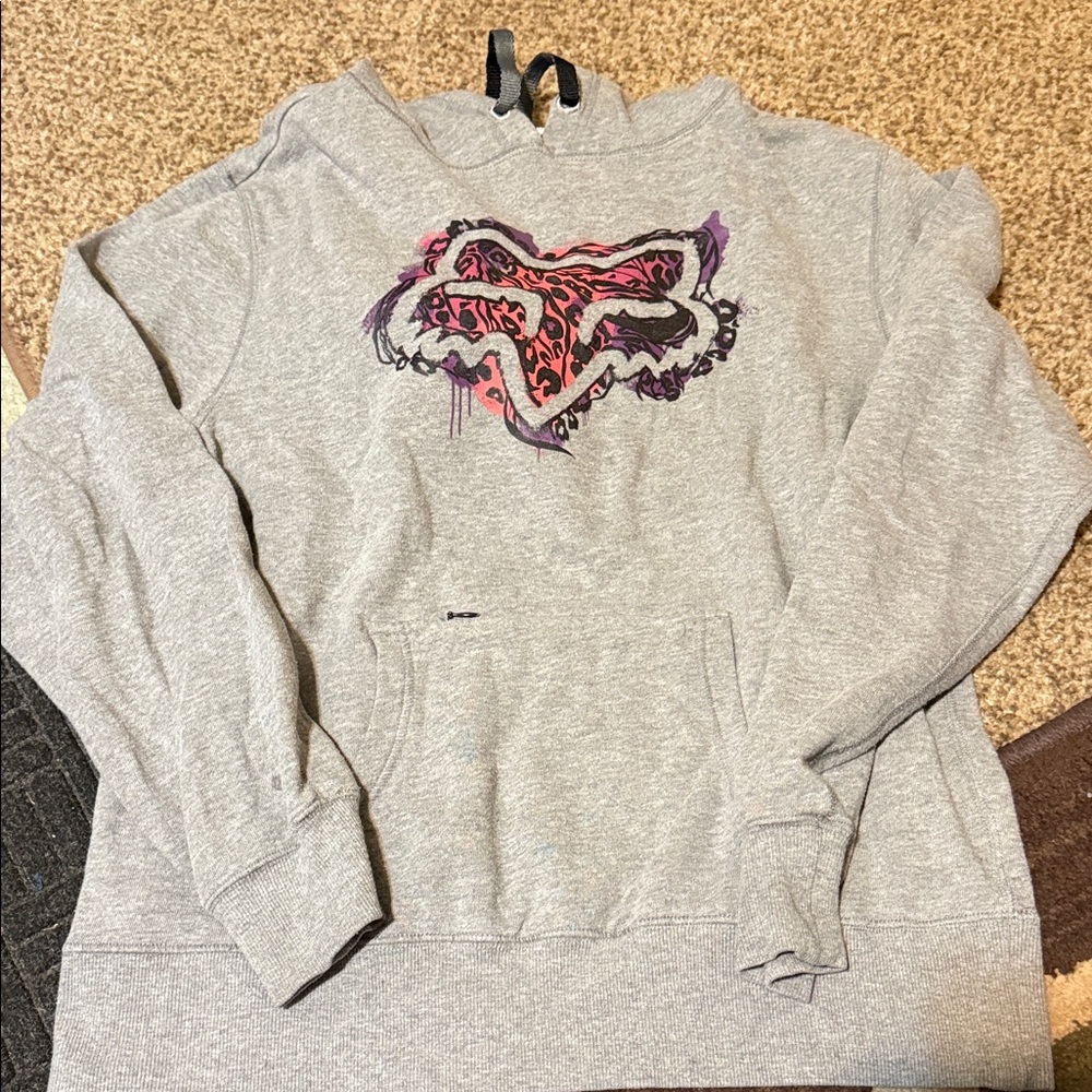 Fox Gray and Purple Women's Cowl Sweater